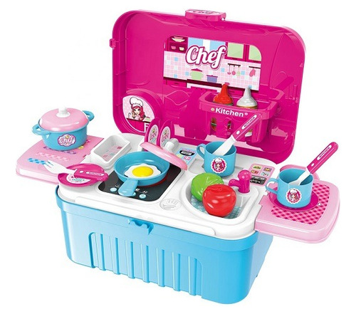 Maleta Con Rueditas Cocina Con Accesorios Bestoys