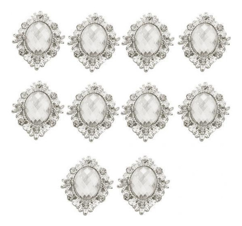 Botones De Diamantes De Imitación De Cristal 5 Piezas