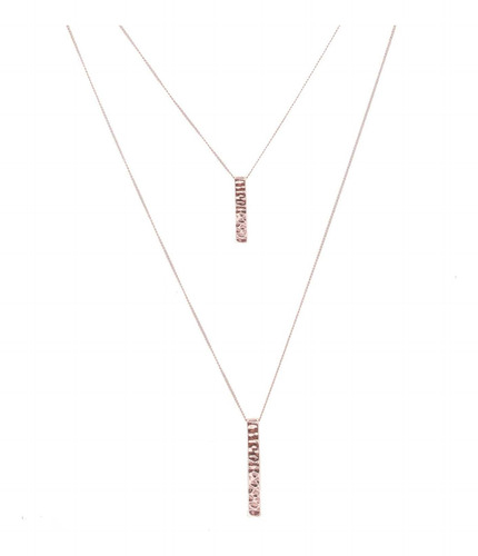 Collar Largo En Capas Para Mujer, Collar Con Colgante De Bar