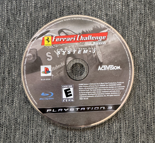 Ferrari Challenge No Incluye La Caja Videojuego Para Ps3 (Usado)