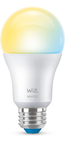 Foco inteligente WiZ A19 con una Luz Cálida a Fría, ideal para cualquier ambiente, controlable por app.