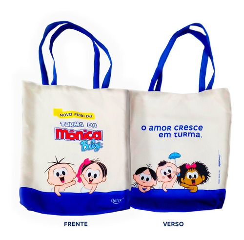 Imagem 8 de 10 de Kit Fraldas Turma Da Mônica Baby Xg 120u + Brinde Ecobag