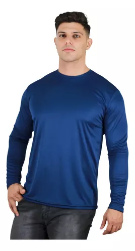 Camiseta Dry Fit Fluid Move Mescla Marinho