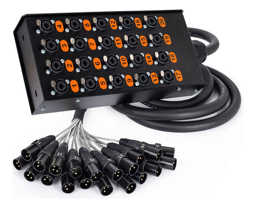 Medusa 20 Vias Profissional Combo Conector Xlr Anilhados 13m