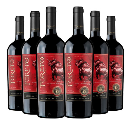 6 Vinos Toreto Rva Privada Merlot