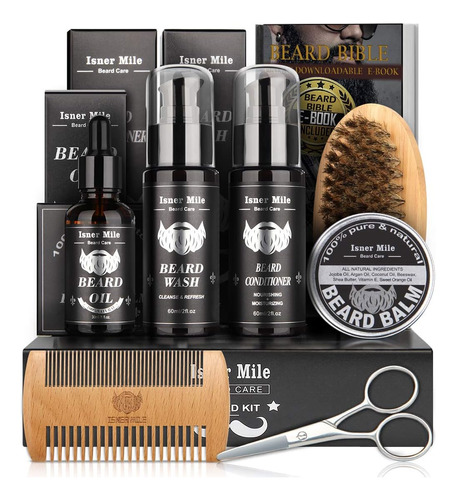 Isner Mile Beard Grooming Kit Hombres, Regalo Ideal Él...