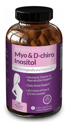 Suplemento en cápsulas Intimate Rose  Myo and D-Chiro Inositol myo inositol en pote 120 un