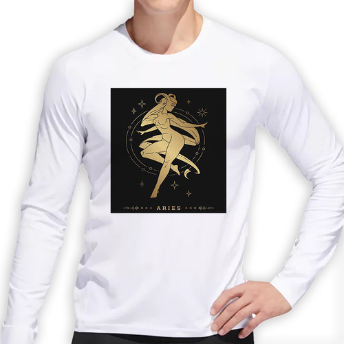 Remera Hombre Ml Oro Aries Ariano Zodiaco Astrologia