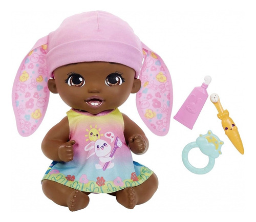 Boneca Coelho Escovar Os Dentes My Garden Baby Negra Mattel