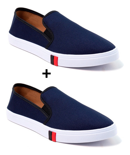 Imagem 1 de 5 de Kit 2 Tenis Masculino Iate Casual Sapatenis Confortavel