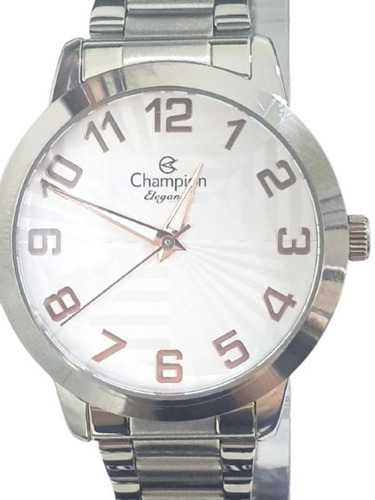 Relógio Feminino Elegance Champion Prata Cn24664q