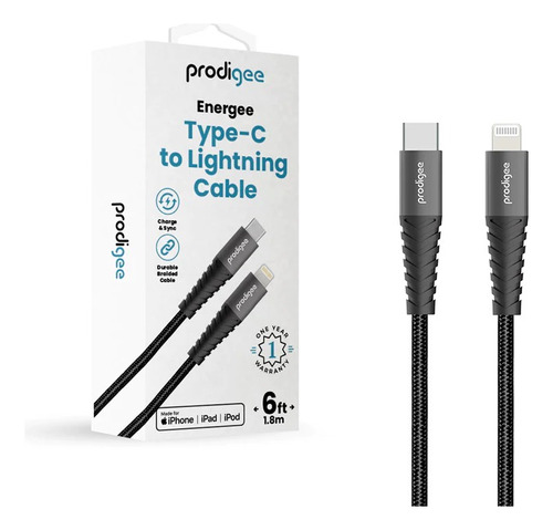 Cable Prodigee Lightning Tipo C De 3 M -iPhone/ iPad/ iPod