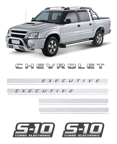 Adesivo Faixa S10 Prata Executive Chevrolet Turbo Eletronic