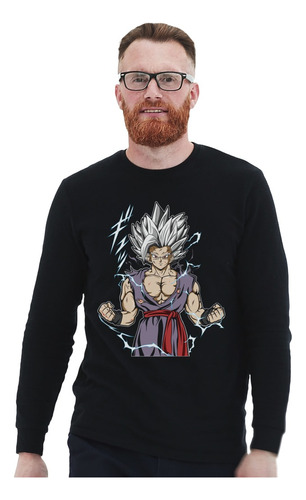 Polera Ml Dragon Ball Z Son Gohan Final Super Sayayin Anime