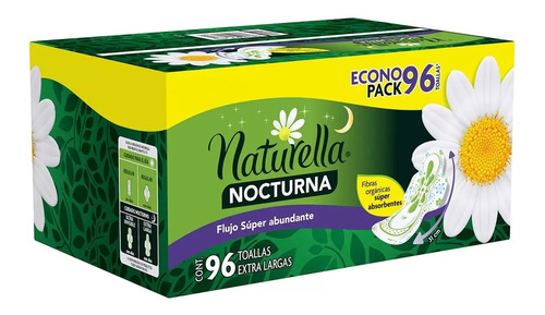 Naturella Toallas Femeninas Nocturna 96 Pzas