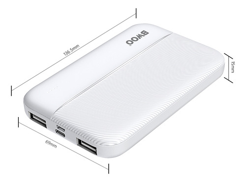 Power Bank 10000 Mah Polymer  In Micro Y Tipo C 5v 2a