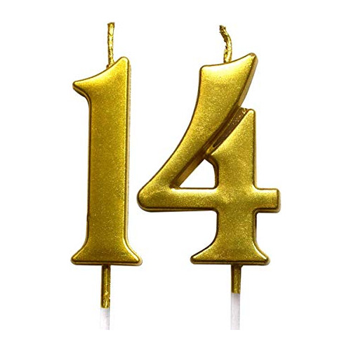 Magjuche Vela Numérica De 14 Cumpleaños De Oro, Número 14, V