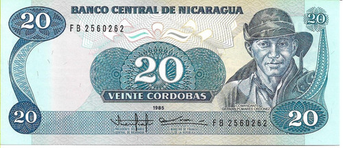  Nicaragua. 20 Cordobas. 1985.  Pick 152. Unc S/c