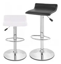 Comprar Banquetas Altas X2 Taburete Ecocuero Desayunador Barra Cocina Color Negro