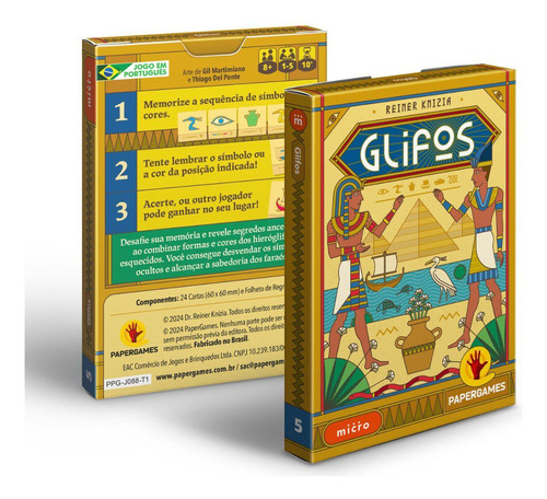 Jogo De Cartas Egito Antigo Boardgames Papergames Glifos