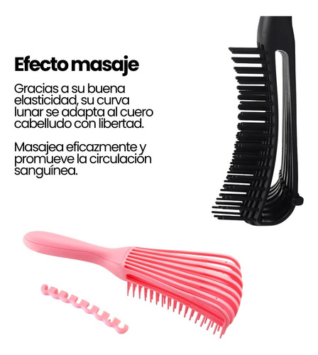 Cepillo Flexible Desenredante De Cabello Rizado Húmedo Seco