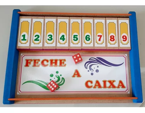 Compra online de Feche a caixa de madeira matemática tradicional pub jogo  de dados viagem 4 jogadores