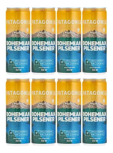 Cerveja Bohemian Pilsener Patagonia Lata 350ml Pack Com 8 Un