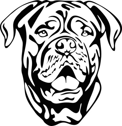 Calco Dogo De Burdeos - Perro - Vinilo - Sticker