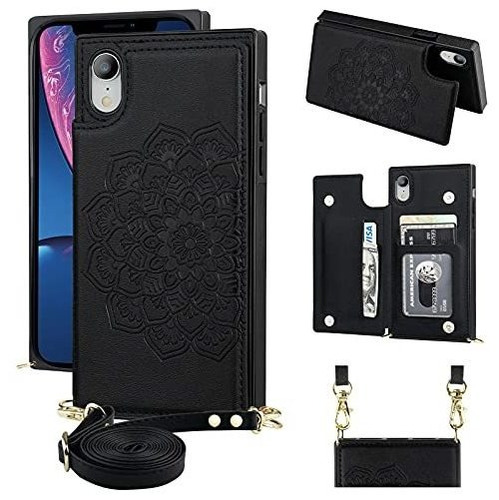 Kihuwey iPhone XR Crossbody Wallet Case Con Ranuras 659ci