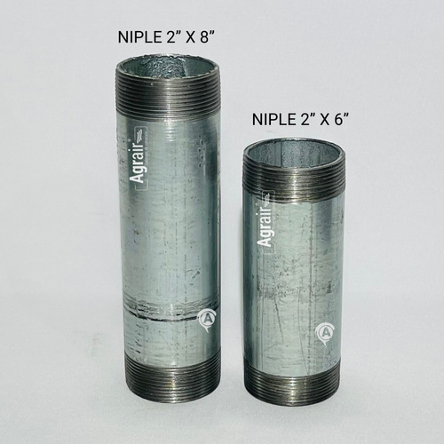 Imagen 2 de 4 de Niple Galvanizado De 2 X 8 Pulgadas Agrair