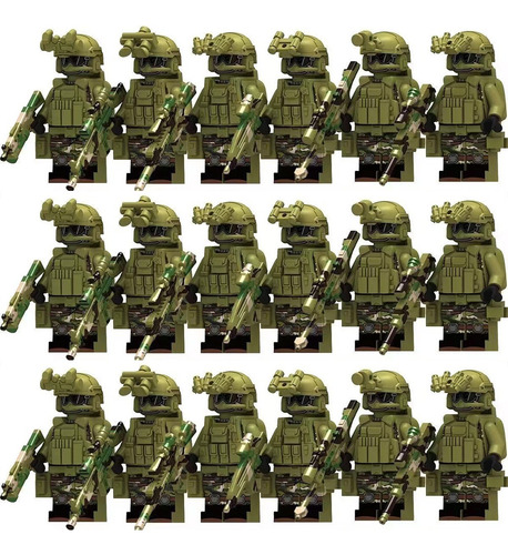18 Soldado Brinquedo Das Forças Especiais Com Pacote Armas