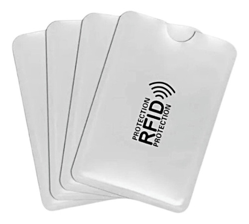 Kit 5 Capinhas Protetor De Cartão De Crédito Rfid Anti Furto