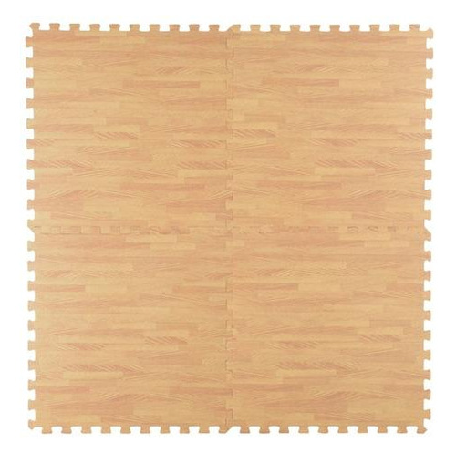 Alfombra Encastrable Puzzle Just Home Collection 60x60cm Diseño De La Tela Madera