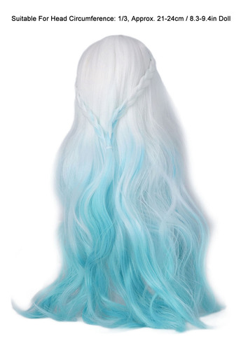 Peluca Azul Para Muñecas Diy, Con Una Articulación De 1/3 De