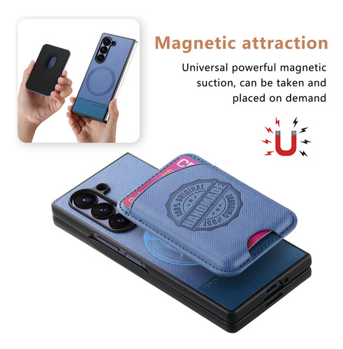 Funda Extraíble 2 En 1 Para Samsung Galaxy Z Fold 6, 4, 3 5g, Plegable, 6, 5, 5, 5, 5, 5, 5, 5, 5, Bolsa Vertical Magnética