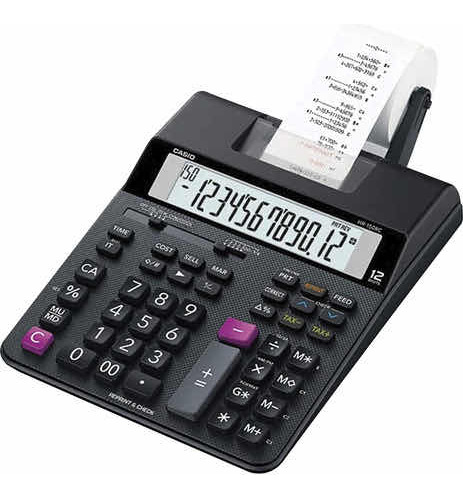 Calculadora De Impresión Casio Hr-200rc Pila Y Corriente