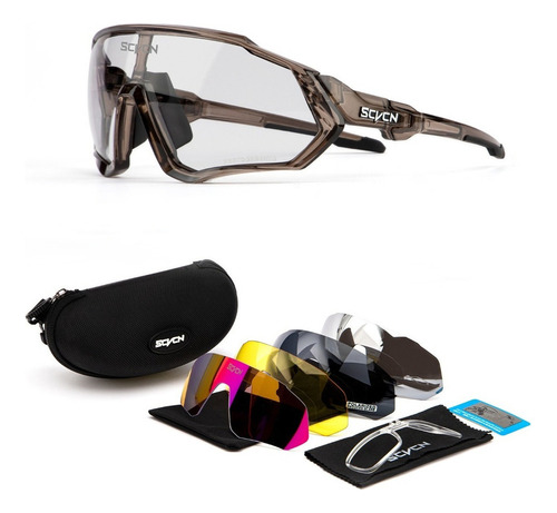 Gafas De Ciclismo Unisex Gafas Fotocromáticas 5 Lentes