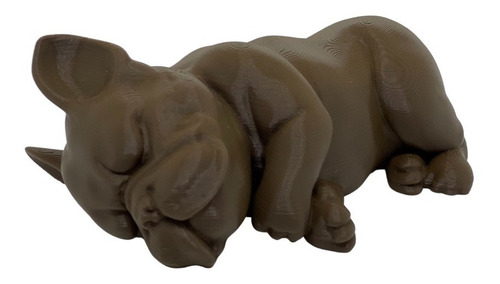 Bulldog Deitado De Lado (bebe) - 3d - Estatua Decorativa