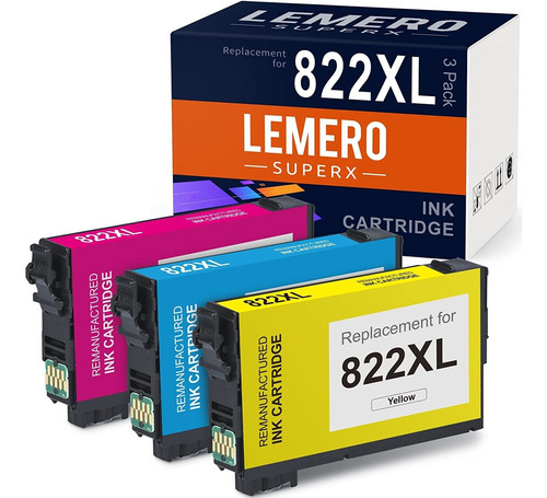 Lemerosuperx 822xl Reemplazo De Cartucho De Tinta Remanufact