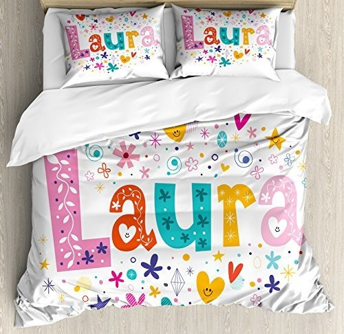 Fundas Para Edredones - Ambesonne Laura Duvet Cover Set, Bab