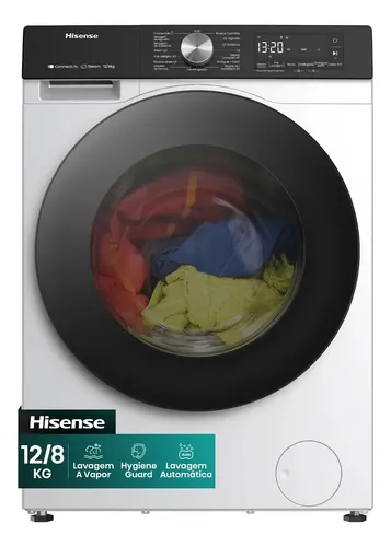Lava e Seca Hisense 3S Branca 12kg / 8kg Inverter 16 programas 11...