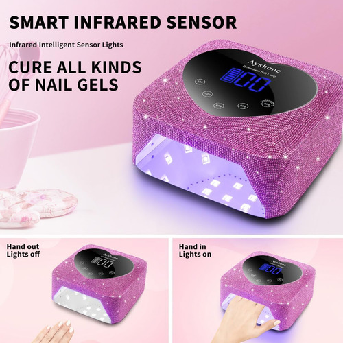 Lampara Secador De Uñas Profesional Led Esmalte Accesorios