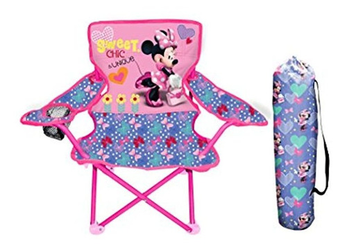 Silla De Camping Para Niñas De Minnie Mouse Color Rosa