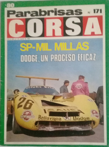 Corsa 171 Sp Mil Millas, Dodge Un Proceso Eficaz Año 1969