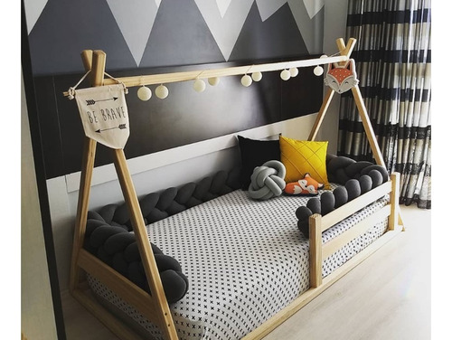 Camaindia Tipi Montessori Sin Barniz (colchón 190x80cm)