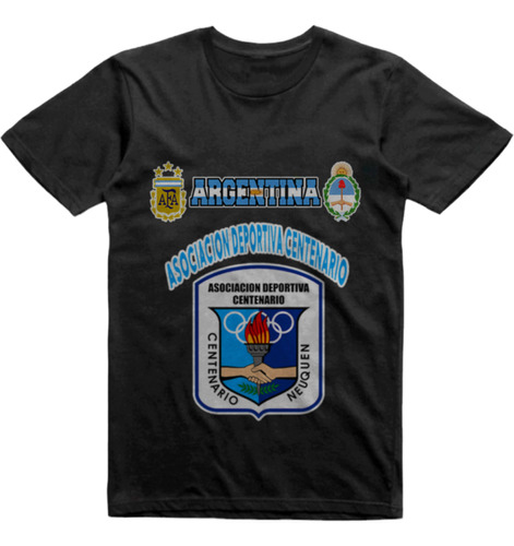 Remera Infantil Negra Asociación Deportiva Centenario