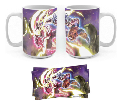 Taza Grande 450ml Goku Golpe Juren Alta Calidad Mate
