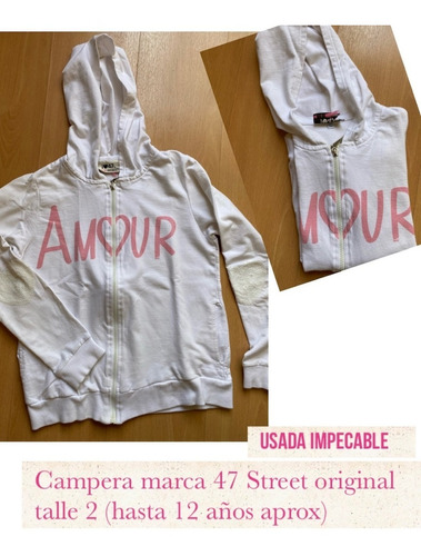 Campera 47 Street Original Talle 2 Impecble Rustico Algodon