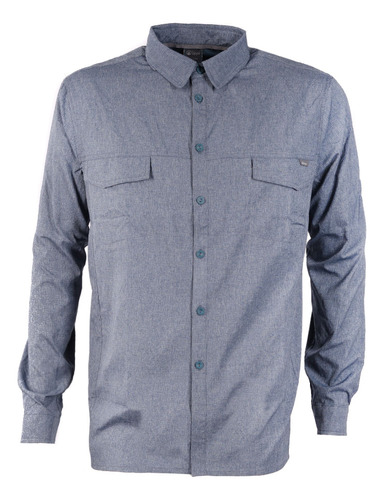Camisa Hombre Rosselot Q-dry Shirt L/s Azul Piedra Lippi