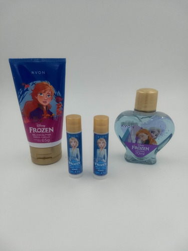 Kitperfume +  Gel Glitter + 2 Labiales Frozen Disney Niña